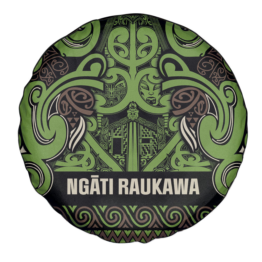 Aotearoa Iwi Ngati Raukawa Spare Tire Cover Maori Wharenui House Tribal Pattern LT9 - Polynesian Pride