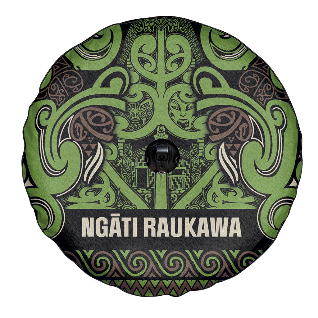Aotearoa Iwi Ngati Raukawa Spare Tire Cover Maori Wharenui House Tribal Pattern LT9 - Polynesian Pride