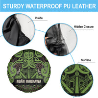 Aotearoa Iwi Ngati Raukawa Spare Tire Cover Maori Wharenui House Tribal Pattern LT9 - Polynesian Pride