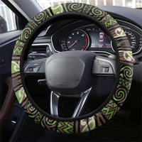 Aotearoa Iwi Ngati Raukawa Steering Wheel Cover Maori Wharenui House Tribal Pattern LT9 - Polynesian Pride