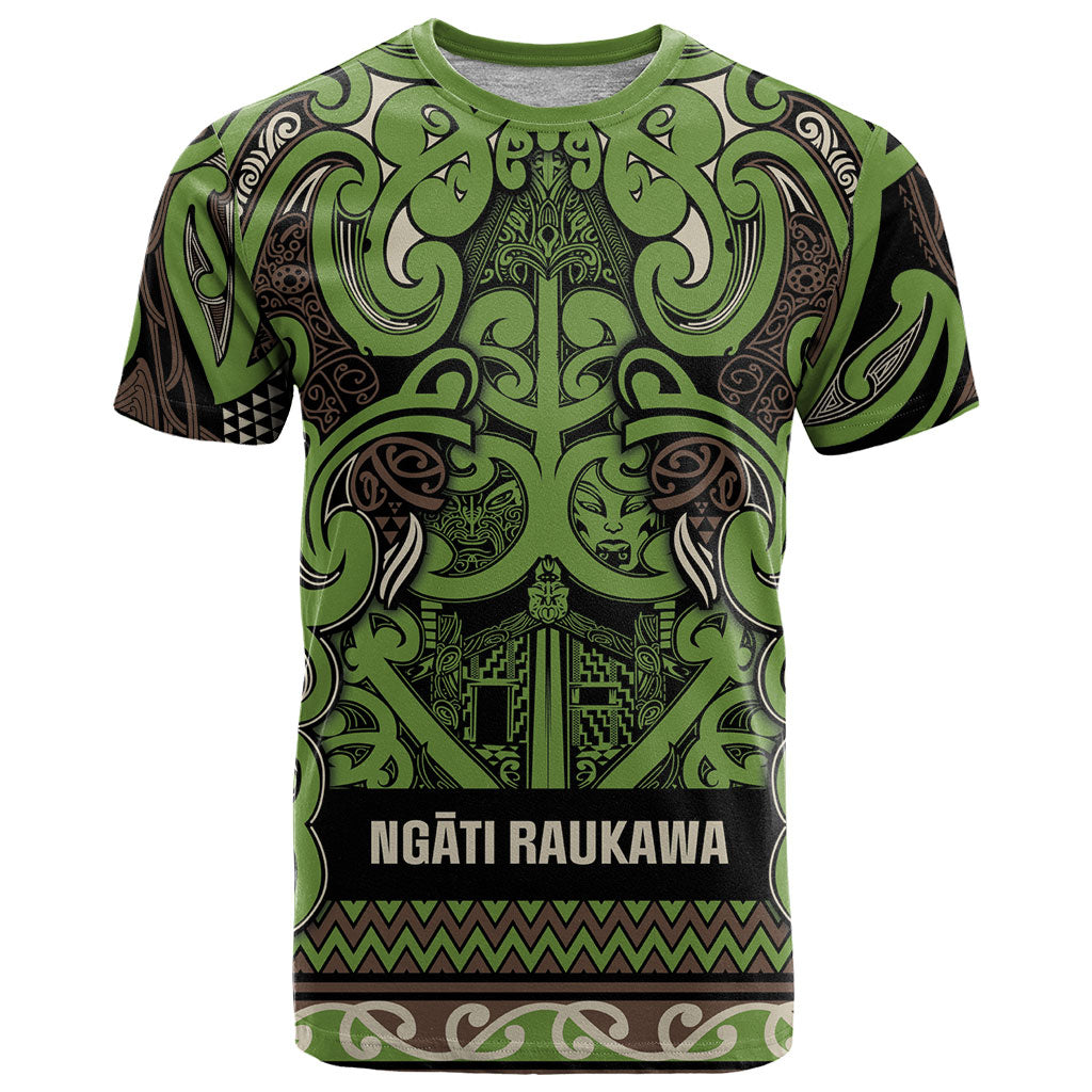 Aotearoa Iwi Ngati Raukawa T Shirt Maori Wharenui House Tribal Pattern