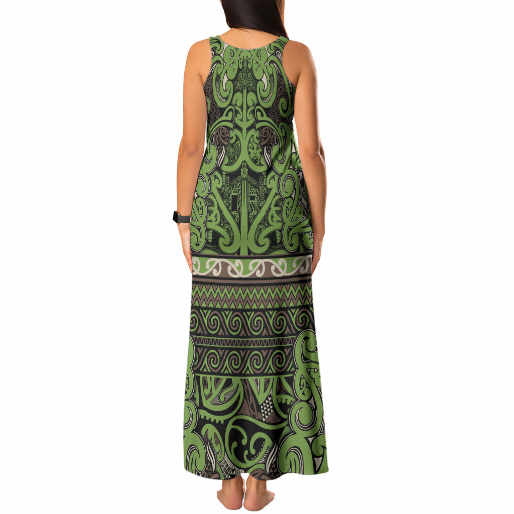Aotearoa Iwi Ngati Raukawa Tank Maxi Dress Maori Wharenui House Tribal Pattern LT9 - Polynesian Pride