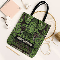Aotearoa Iwi Ngati Raukawa Tote Bag Maori Wharenui House Tribal Pattern LT9 Black Strap One Size Olive green - Polynesian Pride