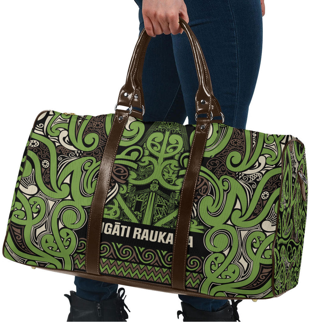 Aotearoa Iwi Ngati Raukawa Travel Bag Maori Wharenui House Tribal Pattern LT9 - Polynesian Pride