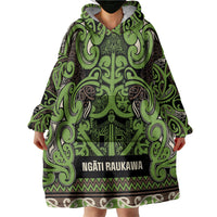 Aotearoa Iwi Ngati Raukawa Wearable Blanket Hoodie Maori Wharenui House Tribal Pattern LT9 - Polynesian Pride