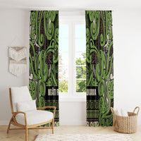 Aotearoa Iwi Ngati Raukawa Window Curtain Maori Wharenui House Tribal Pattern LT9 - Polynesian Pride