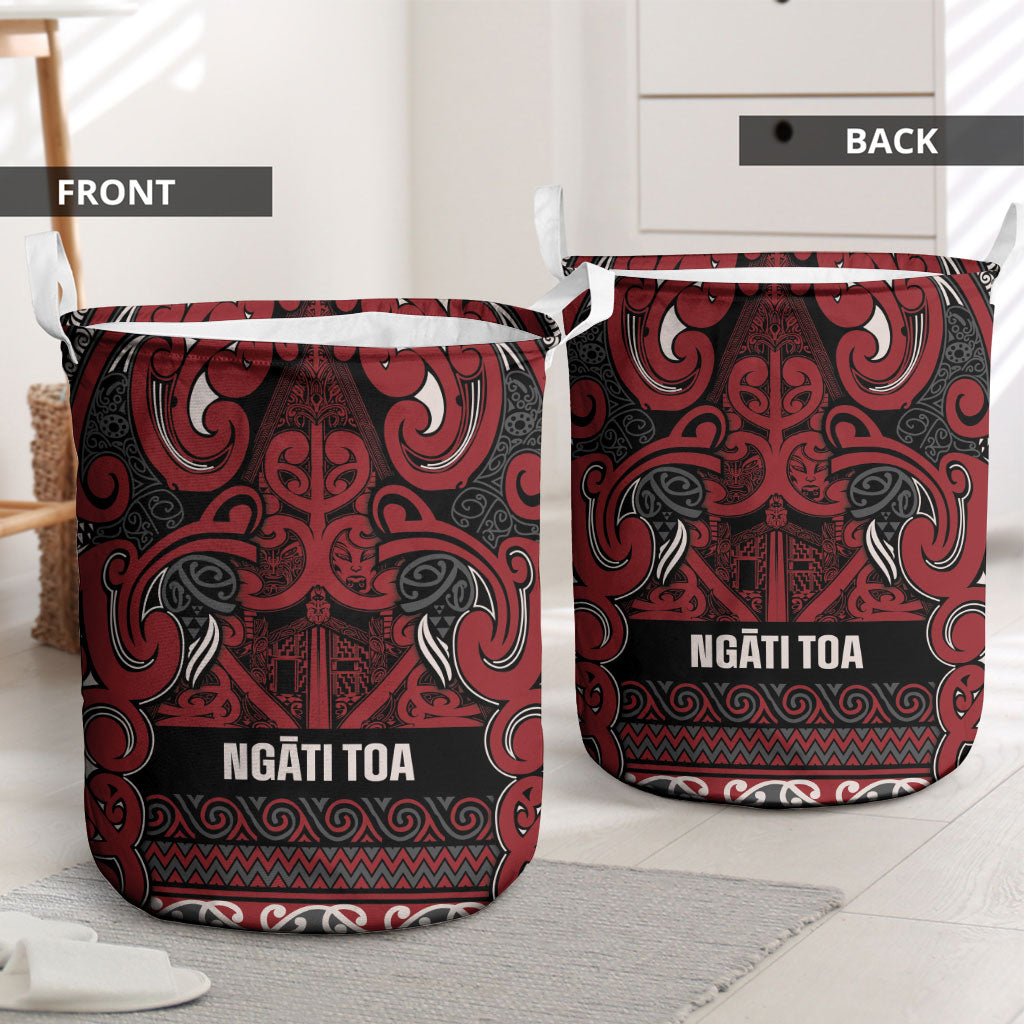 Aotearoa Iwi Ngati Toa Laundry Basket Maori Wharenui House Tribal Pattern LT9 - Polynesian Pride