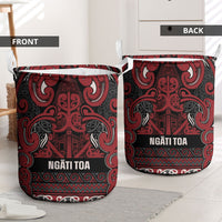 Aotearoa Iwi Ngati Toa Laundry Basket Maori Wharenui House Tribal Pattern LT9 - Polynesian Pride