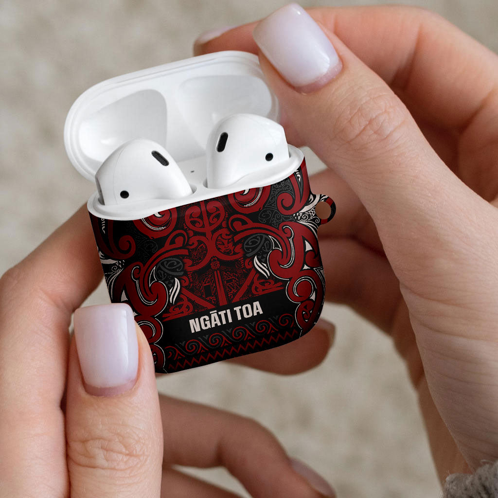 Aotearoa Iwi Ngati Toa AirPods Case Maori Wharenui House Tribal Pattern LT9 - Polynesian Pride
