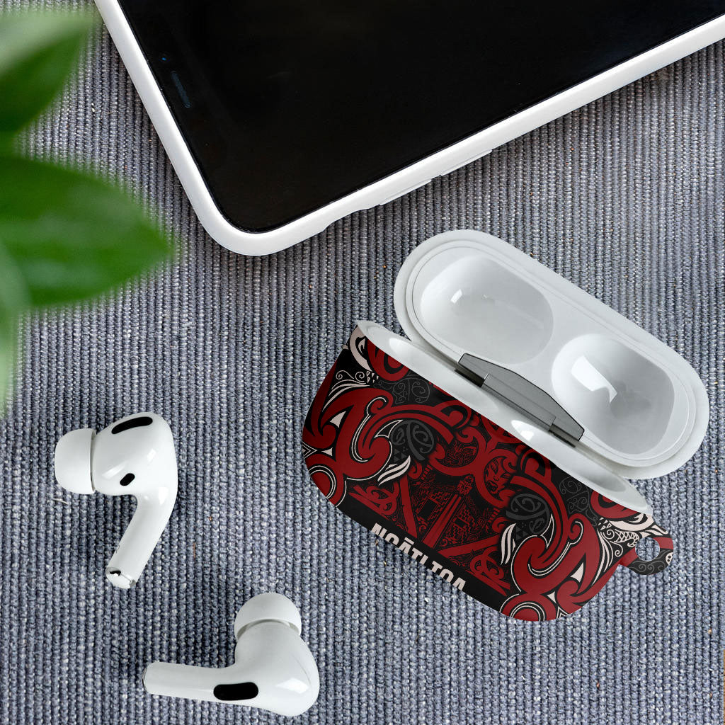 Aotearoa Iwi Ngati Toa AirPods Case Maori Wharenui House Tribal Pattern LT9 - Polynesian Pride