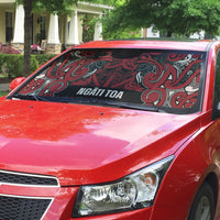 Aotearoa Iwi Ngati Toa Auto Sun Shade Maori Wharenui House Tribal Pattern LT9 - Polynesian Pride