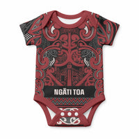 Aotearoa Iwi Ngati Toa Baby Onesie Maori Wharenui House Tribal Pattern