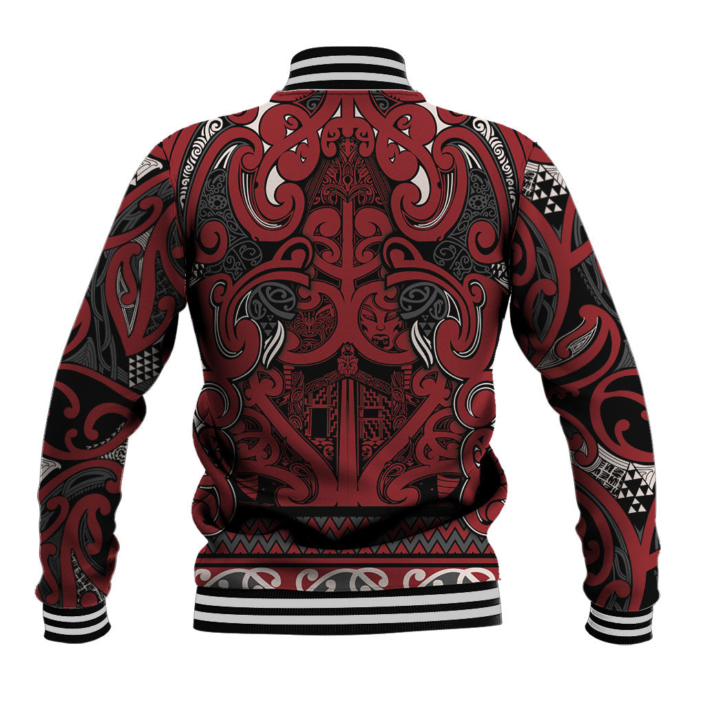 Aotearoa Iwi Ngati Toa Baseball Jacket Maori Wharenui House Tribal Pattern LT9 - Polynesian Pride