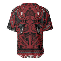 Aotearoa Iwi Ngati Toa Baseball Jersey Maori Wharenui House Tribal Pattern LT9 - Polynesian Pride
