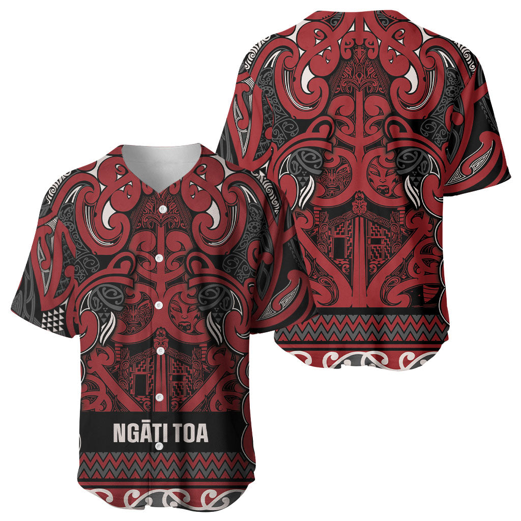 Aotearoa Iwi Ngati Toa Baseball Jersey Maori Wharenui House Tribal Pattern LT9 - Polynesian Pride