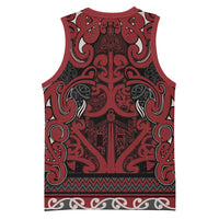 Aotearoa Iwi Ngati Toa Basketball Jersey Maori Wharenui House Tribal Pattern LT9 - Polynesian Pride