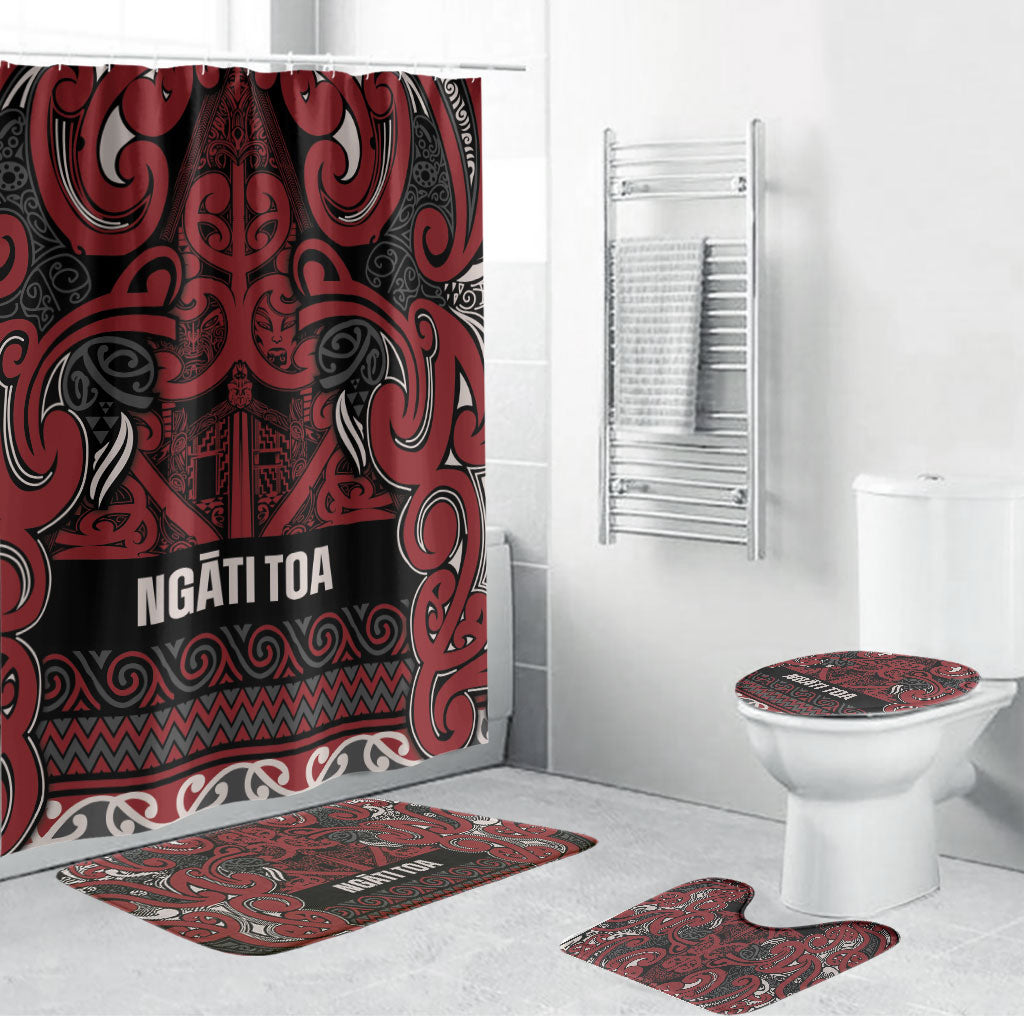 Aotearoa Iwi Ngati Toa Bathroom Set Maori Wharenui House Tribal Pattern