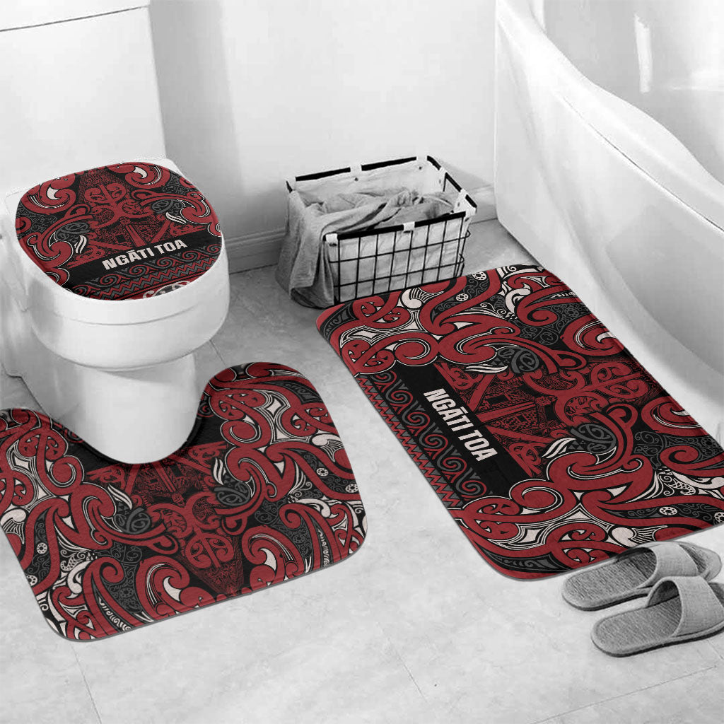 Aotearoa Iwi Ngati Toa Bathroom Set Maori Wharenui House Tribal Pattern