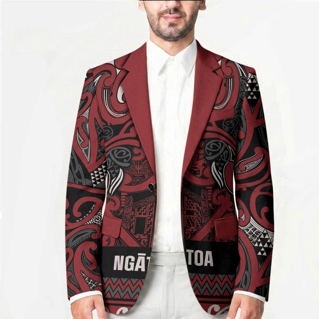 Aotearoa Iwi Ngati Toa Blazer Maori Wharenui House Tribal Pattern LT9 - Polynesian Pride