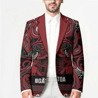 Aotearoa Iwi Ngati Toa Blazer Maori Wharenui House Tribal Pattern LT9 - Polynesian Pride