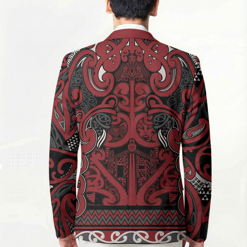 Aotearoa Iwi Ngati Toa Blazer Maori Wharenui House Tribal Pattern LT9 - Polynesian Pride