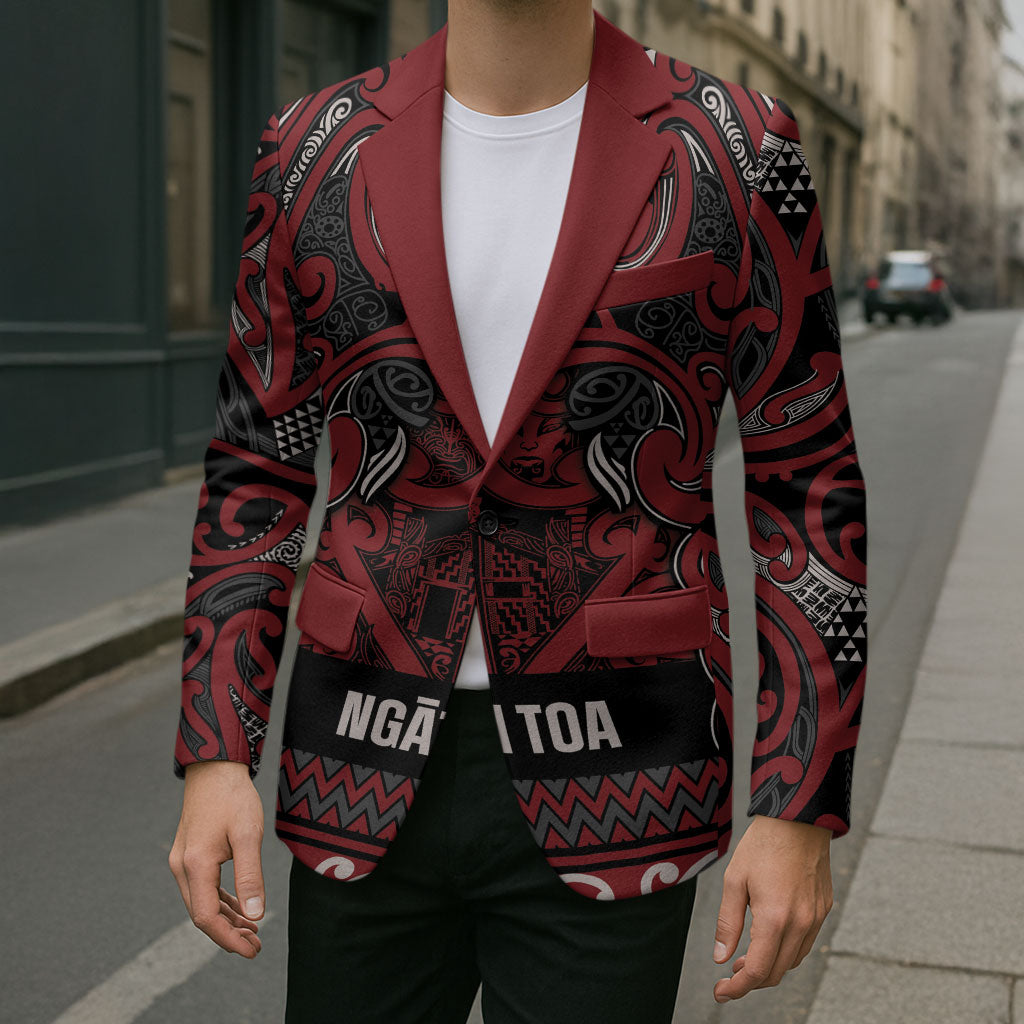 Aotearoa Iwi Ngati Toa Blazer Maori Wharenui House Tribal Pattern LT9 - Polynesian Pride