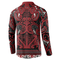 Aotearoa Iwi Ngati Toa Button Sweatshirt Maori Wharenui House Tribal Pattern LT9 - Polynesian Pride