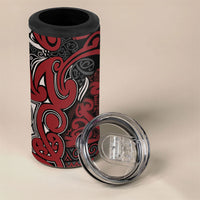 Aotearoa Iwi Ngati Toa 4 in 1 Can Cooler Tumbler Maori Wharenui House Tribal Pattern LT9 - Polynesian Pride