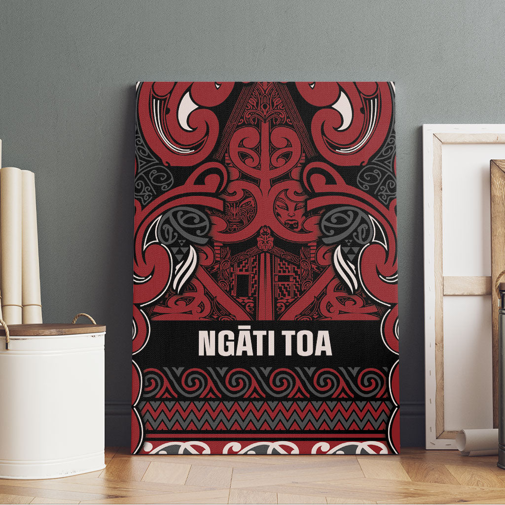 Aotearoa Iwi Ngati Toa Canvas Wall Art Maori Wharenui House Tribal Pattern LT9 - Polynesian Pride
