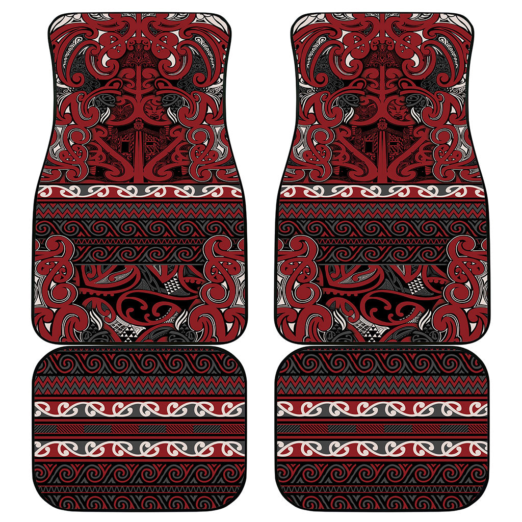 Aotearoa Iwi Ngati Toa Car Mats Maori Wharenui House Tribal Pattern LT9 - Polynesian Pride