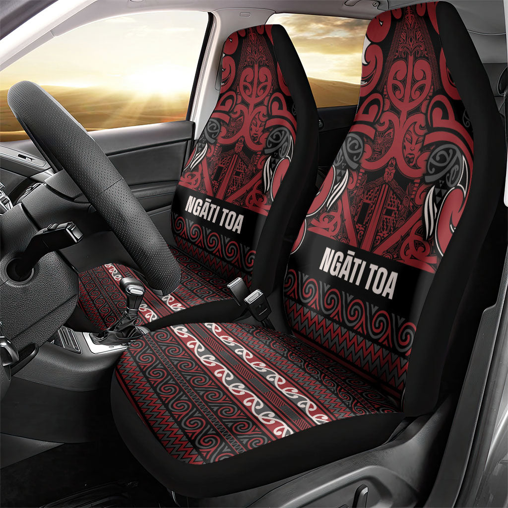 Aotearoa Iwi Ngati Toa Car Seat Cover Maori Wharenui House Tribal Pattern LT9 - Polynesian Pride