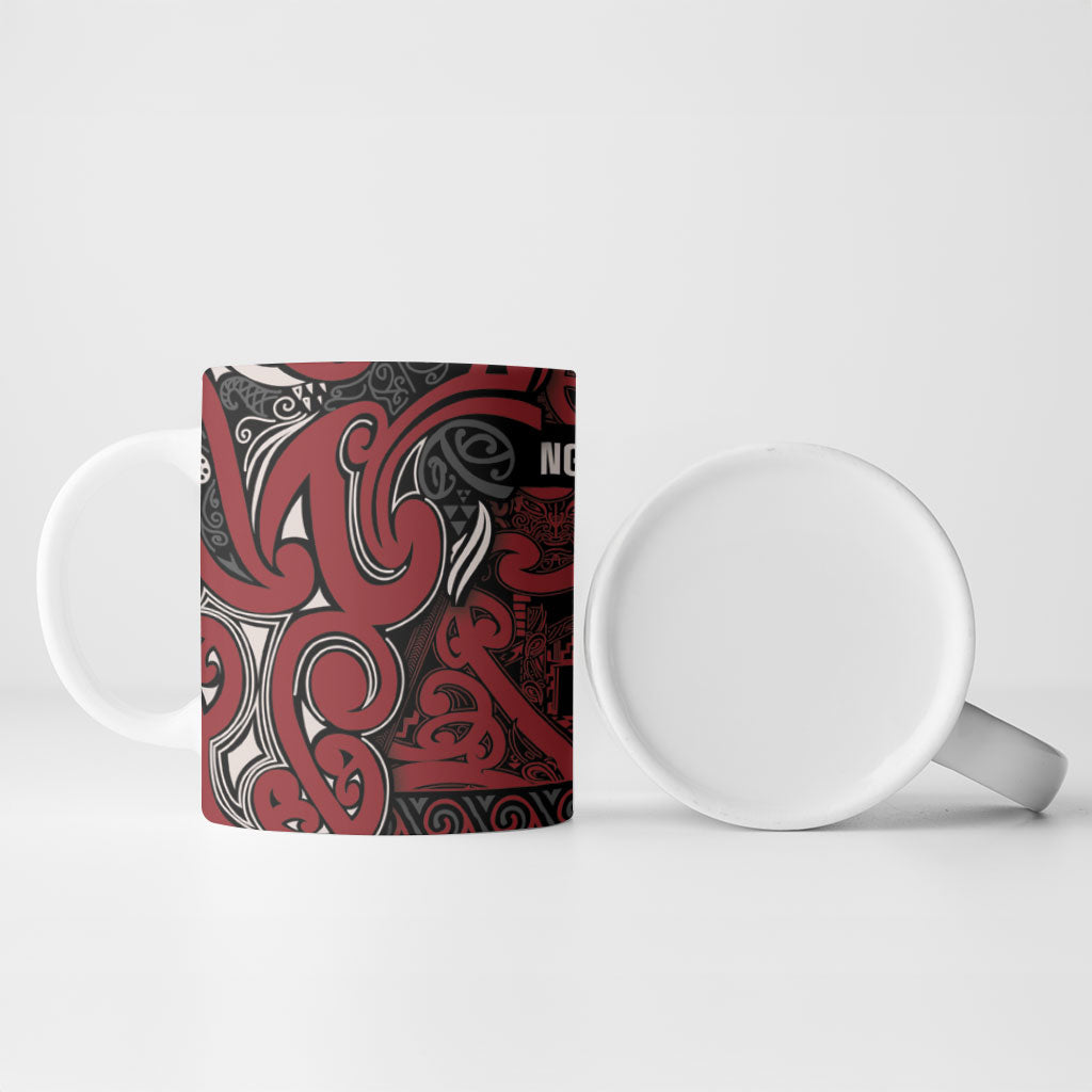 Aotearoa Iwi Ngati Toa Ceramic Mug Maori Wharenui House Tribal Pattern LT9 - Polynesian Pride