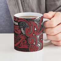Aotearoa Iwi Ngati Toa Ceramic Mug Maori Wharenui House Tribal Pattern LT9 - Polynesian Pride