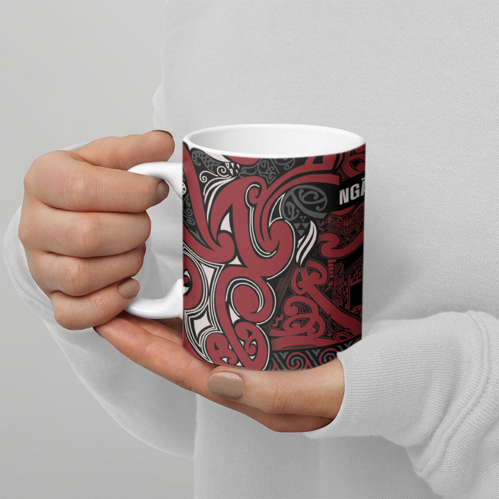 Aotearoa Iwi Ngati Toa Ceramic Mug Maori Wharenui House Tribal Pattern LT9 - Polynesian Pride