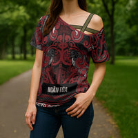 Aotearoa Iwi Ngati Toa Cross Shoulder Shirt Maori Wharenui House Tribal Pattern LT9 - Polynesian Pride