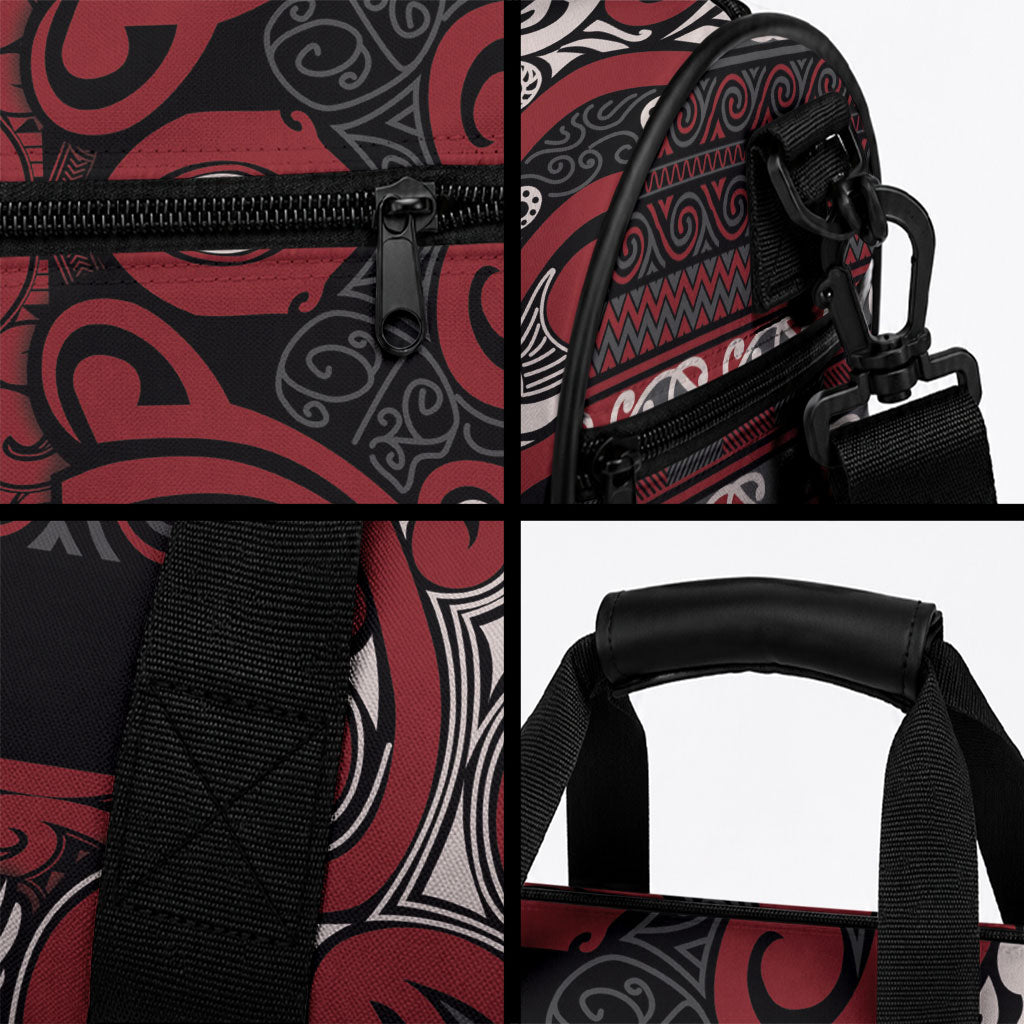 Aotearoa Iwi Ngati Toa Duffle Bag Maori Wharenui House Tribal Pattern