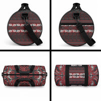 Aotearoa Iwi Ngati Toa Duffle Bag Maori Wharenui House Tribal Pattern