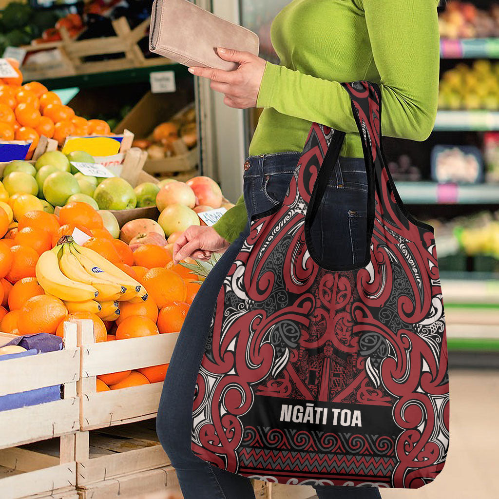 Aotearoa Iwi Ngati Toa Grocery Bag Maori Wharenui House Tribal Pattern LT9 - Polynesian Pride