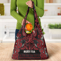 Aotearoa Iwi Ngati Toa Grocery Bag Maori Wharenui House Tribal Pattern LT9 - Polynesian Pride