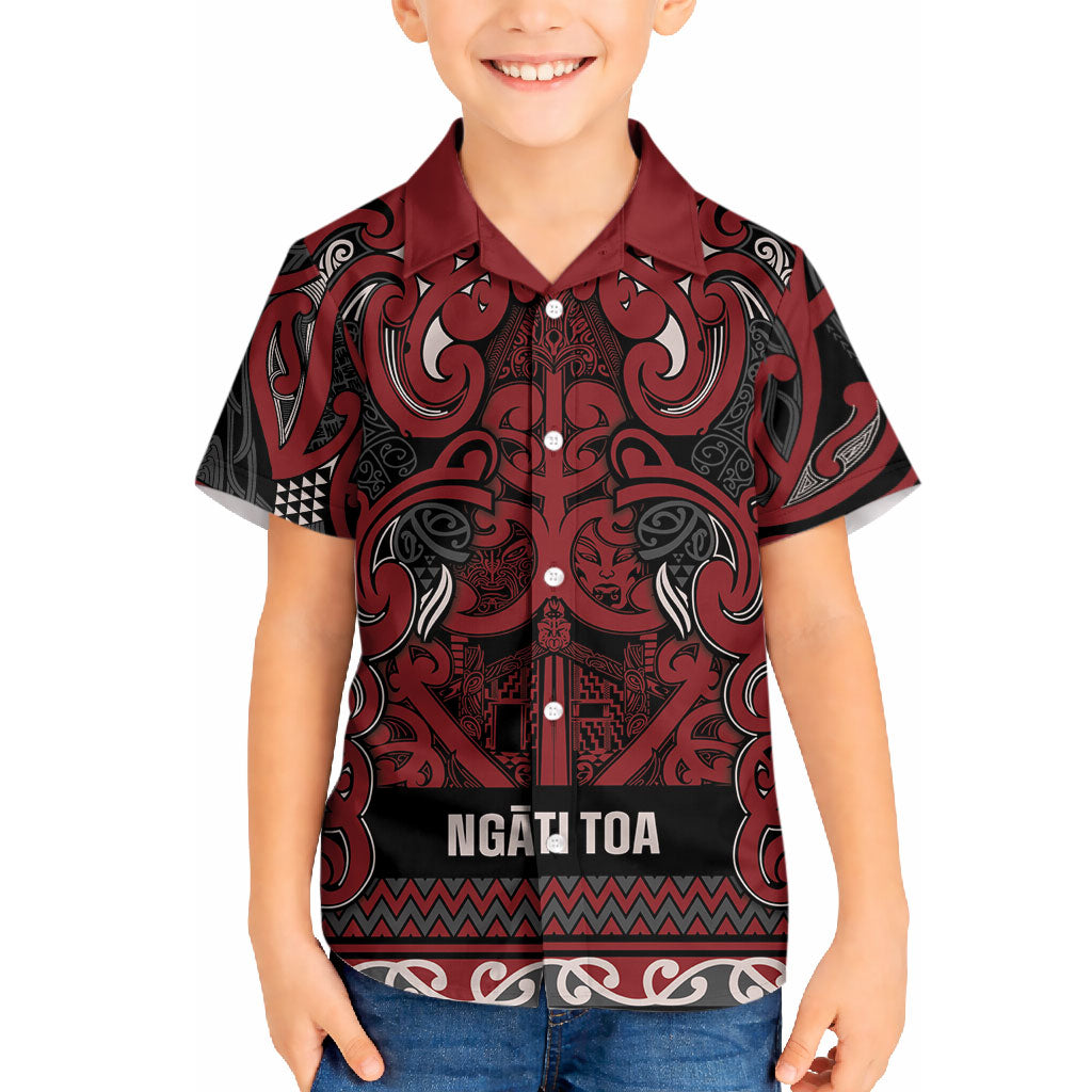 Aotearoa Iwi Ngati Toa Hawaiian Shirt Maori Wharenui House Tribal Pattern LT9 - Polynesian Pride