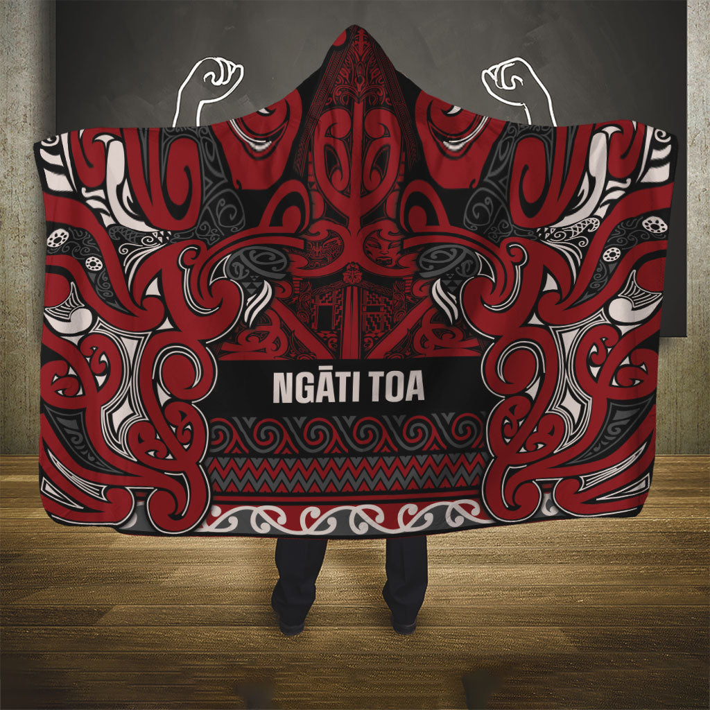 Aotearoa Iwi Ngati Toa Hooded Blanket Maori Wharenui House Tribal Pattern LT9 - Polynesian Pride