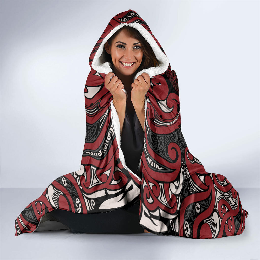 Aotearoa Iwi Ngati Toa Hooded Blanket Maori Wharenui House Tribal Pattern LT9 - Polynesian Pride