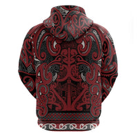 Aotearoa Iwi Ngati Toa Hoodie Maori Wharenui House Tribal Pattern LT9 - Polynesian Pride