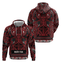 Aotearoa Iwi Ngati Toa Hoodie Maori Wharenui House Tribal Pattern LT9 - Polynesian Pride