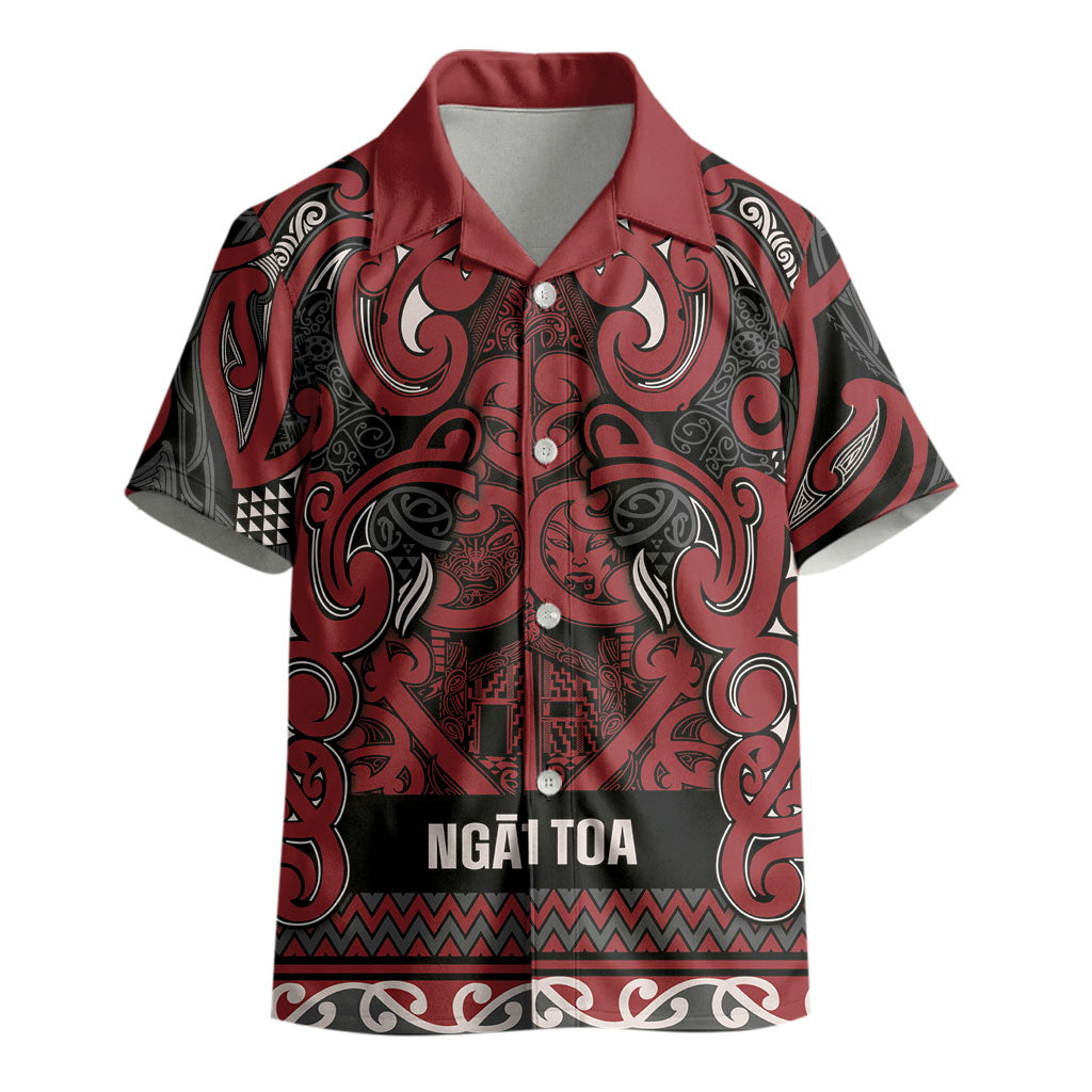 Aotearoa Iwi Ngati Toa Kid Hawaiian Shirt Maori Wharenui House Tribal Pattern LT9 - Polynesian Pride