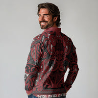 Aotearoa Iwi Ngati Toa Long Sleeve Polo Shirt Maori Wharenui House Tribal Pattern LT9 - Polynesian Pride