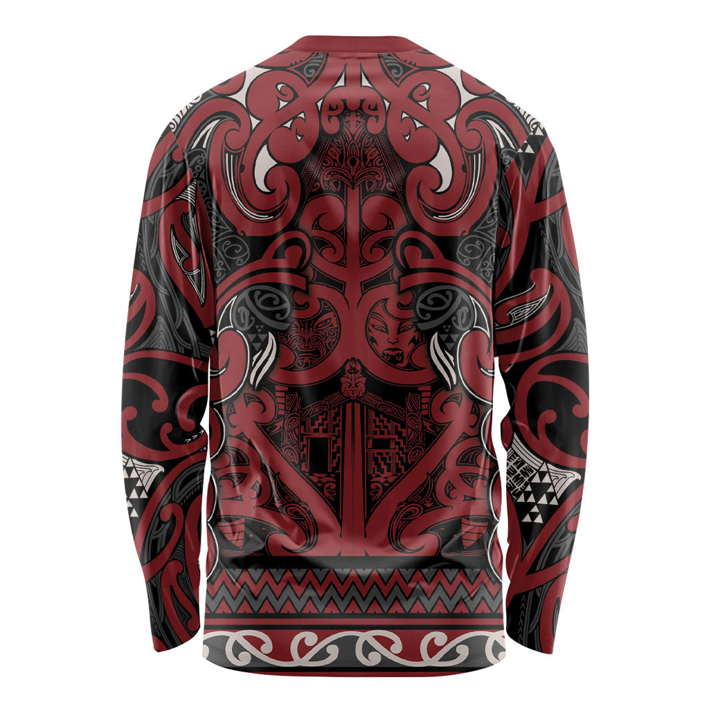 Aotearoa Iwi Ngati Toa Long Sleeve Shirt Maori Wharenui House Tribal Pattern LT9 - Polynesian Pride