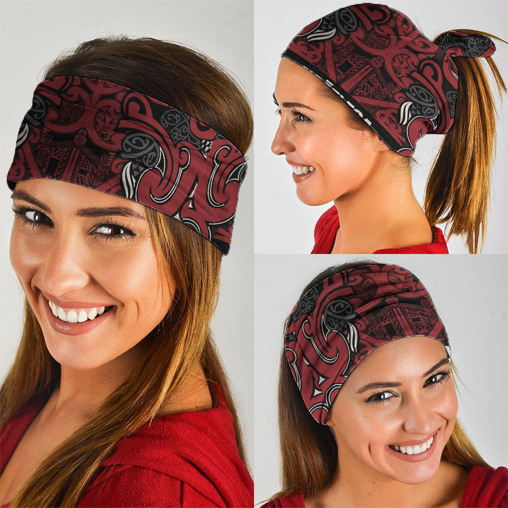 Aotearoa Iwi Ngati Toa Neck Gaiter Maori Wharenui House Tribal Pattern LT9 - Polynesian Pride