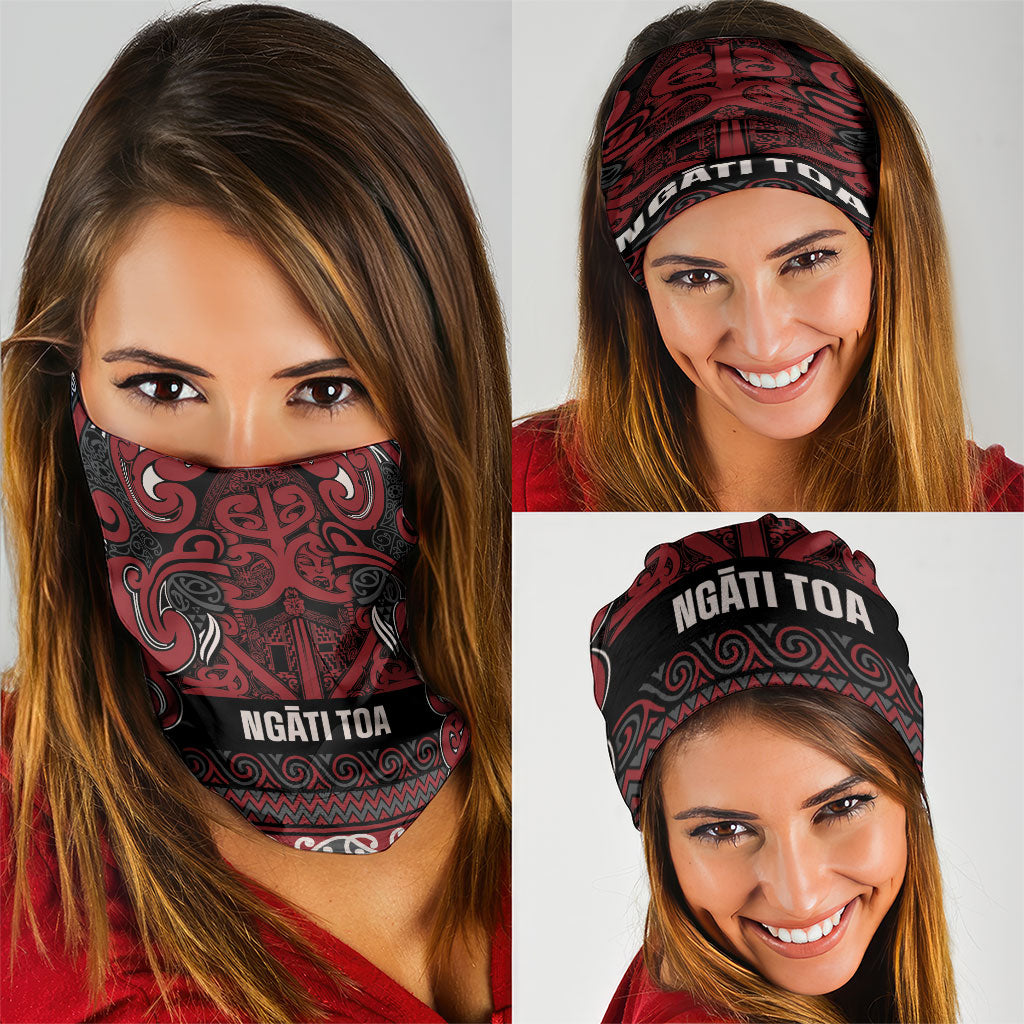 Aotearoa Iwi Ngati Toa Neck Gaiter Maori Wharenui House Tribal Pattern LT9 - Polynesian Pride