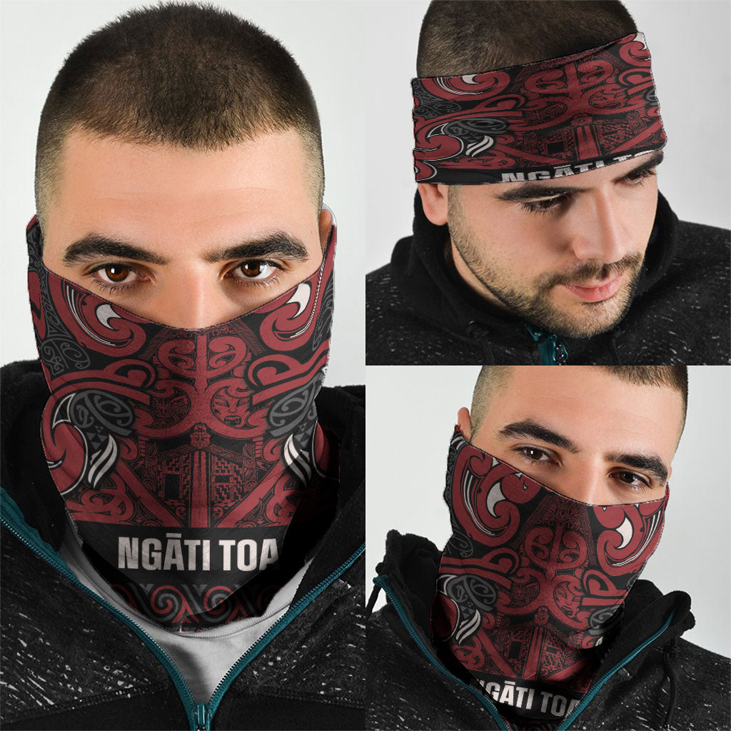 Aotearoa Iwi Ngati Toa Neck Gaiter Maori Wharenui House Tribal Pattern LT9 - Polynesian Pride